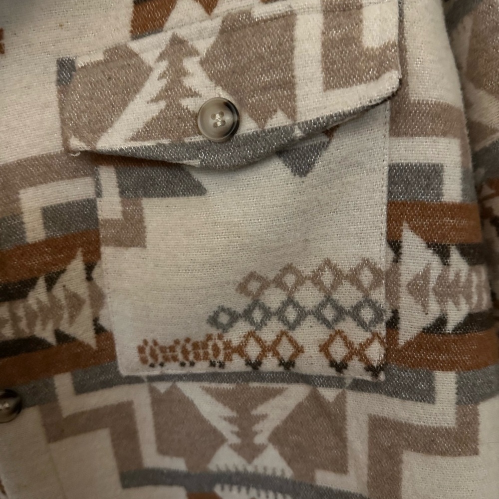 Men's Beige Patterned Jacket - Picture 2 of 3